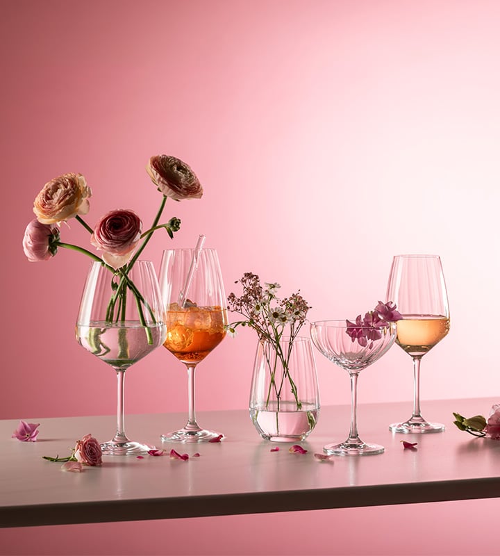 Serie Blossom all glasses Drinks & Flowers