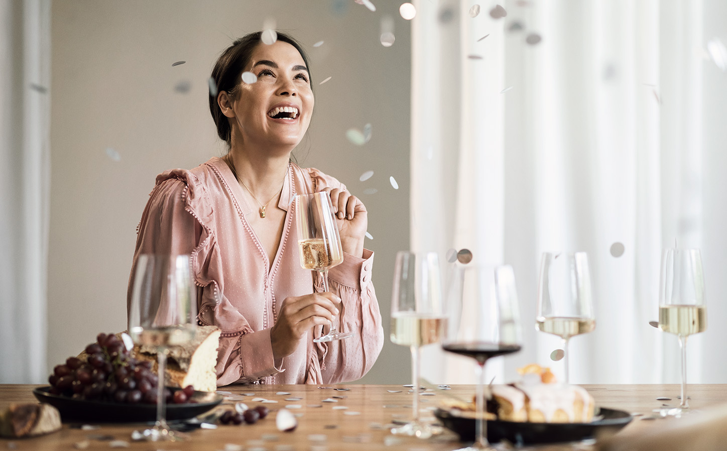 Vivid Senses Sektglas mit Konfetti