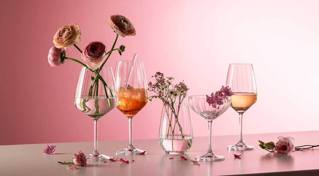 Serie Blossom all glasses Drinks & Flowers