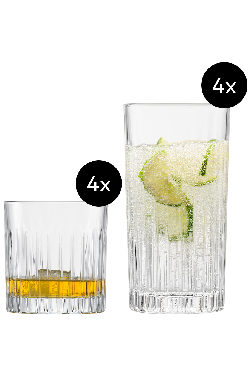 Glazenset Stage - set van 8