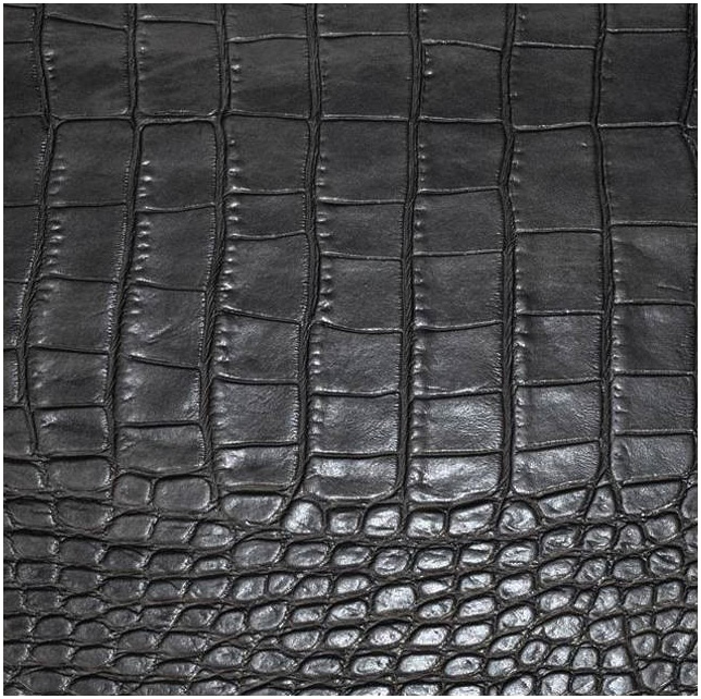 Coaster 10x10cm Black LEATHERIXX GATOR