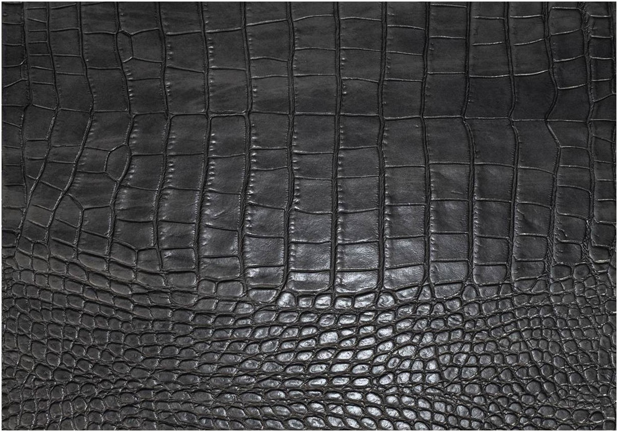 Placemat 33x45cm Black LEATHERIXX GATOR
