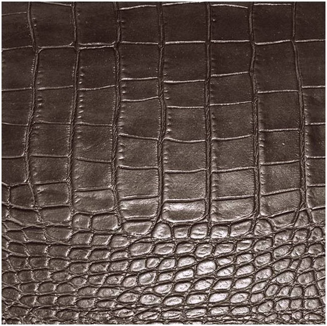 Coaster 10x10cm Dark brown LEATHERIXX GATOR