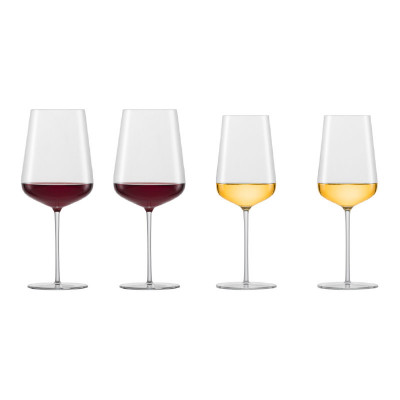 6 Unidades, Vidrio de Color Rojo y Blanco, 740 ml Zwiesel 1872 Simplify 119935 Juego de Copas de Vino 