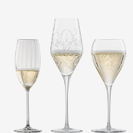 LOOK schott zwiesel champagne/wine glasses menphis style zig zag