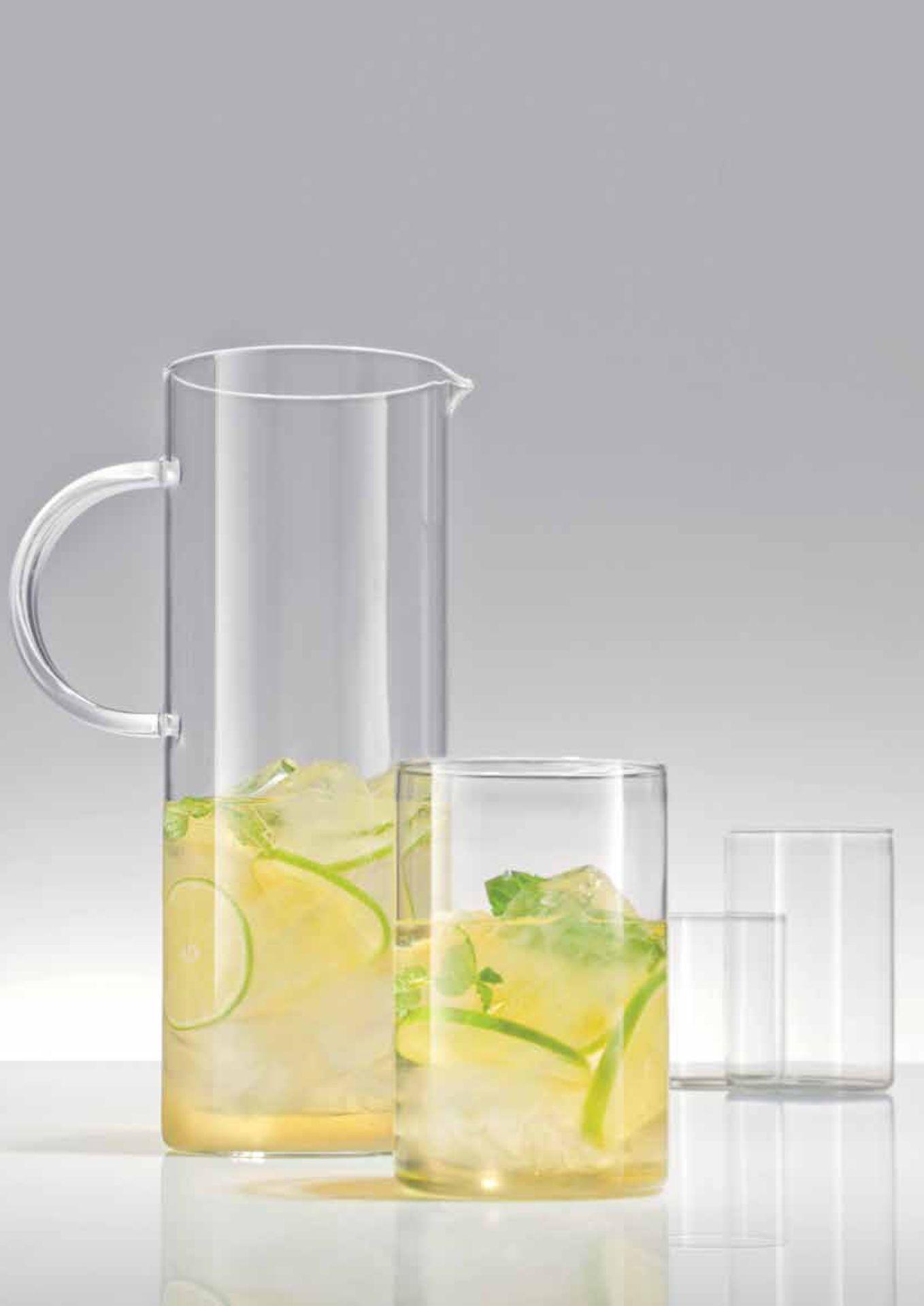Lot De 2 Gobelets Transparents Jenaer Glas - Verre Diamètre 8,2 Cm